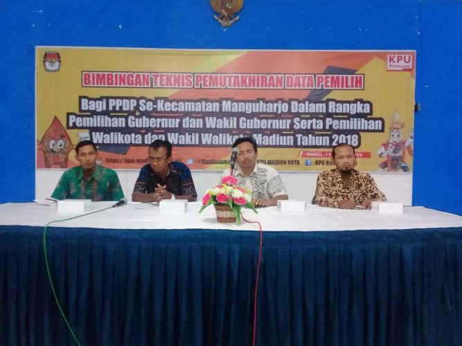 KPU KOTA MADIUN ADAKAN BIMBINGAN TEKNIS PEMUTAKHIRAN DATA PEMILIH BAGI PPDP